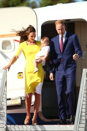 Kate Middleton wearing Roksanda Ilincic dress and patent beige LK Bennett heels.jpg